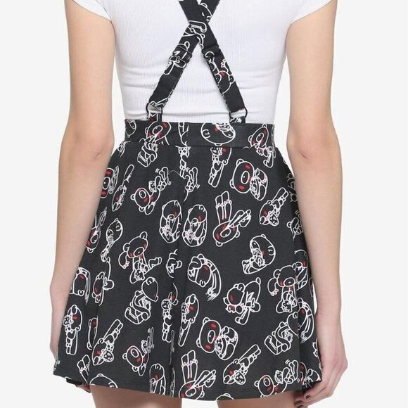 Goth Emo Gloomy Bear Suspender Skirt XS, S, M, L - Picture 2 of 4